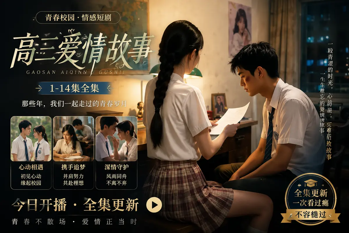 黄豆AI出品真人短剧《高三爱情故事》全集资源下载-高三爱情故事HD高清无删减-免费在线观看